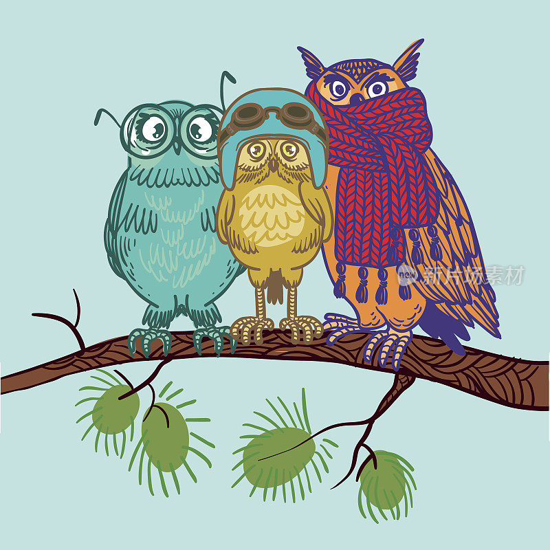 可爱的Vector Bright owl